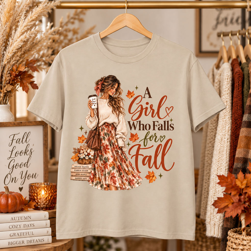 A Girl Who Falls for Fall Graphic Tee