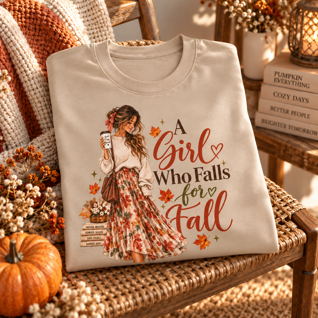 A Girl Who Falls for Fall Graphic Tee